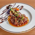 料理メニュー写真 中落カルビサイコロステーキ